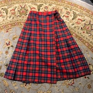 Vintage Pendleton Plaid Skirt Pure Virgin Wool Size 12